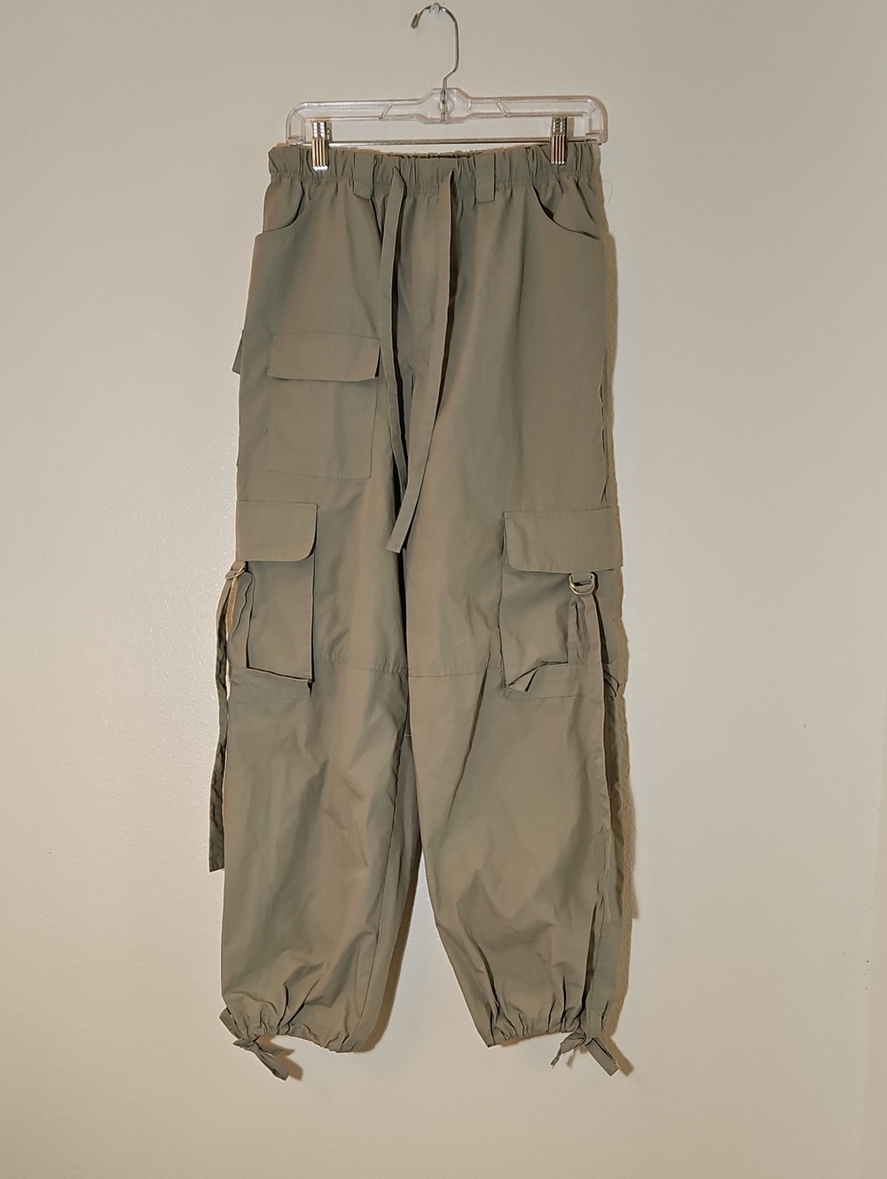 Justify Light Gray Women's Cargo Jumpsuit Pants